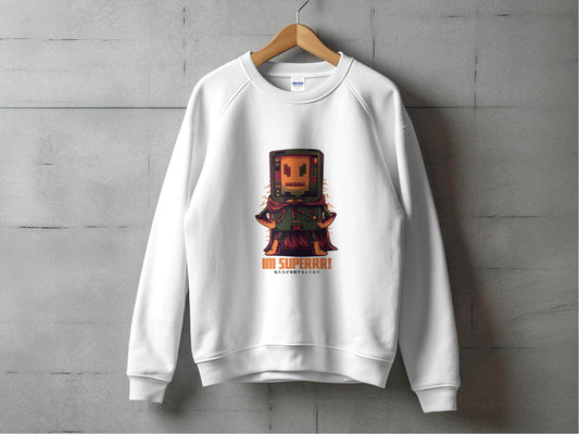 Retro Game Robot I'm Superrr Design Awesome Hoodie - Design & Vybe