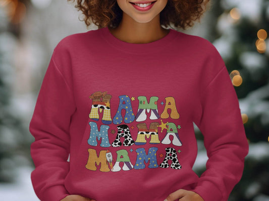 Colorful Mama Letters Cute Family Mama Life Sweater - Design & Vybe