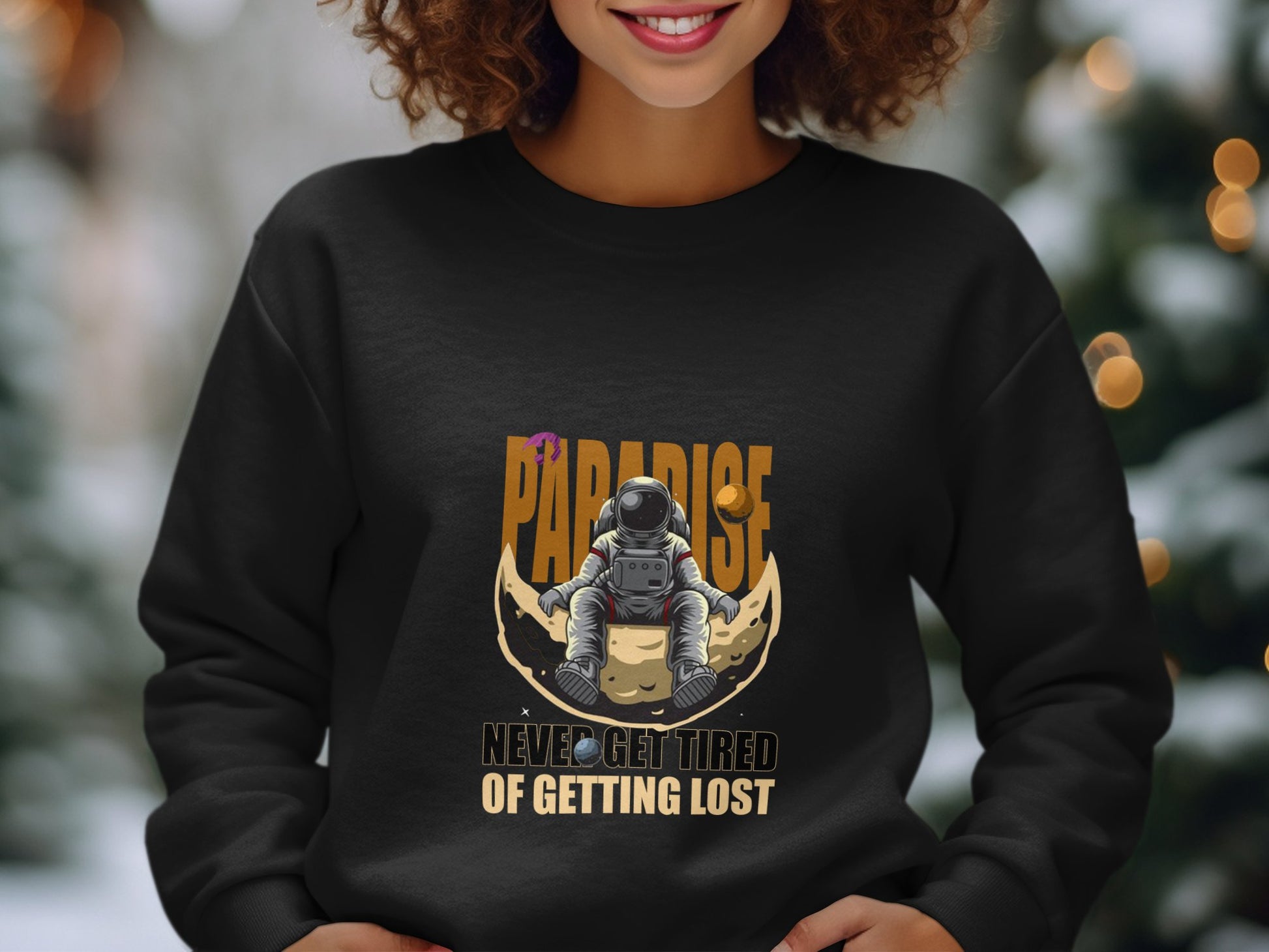 Paradise Astronaut Never Get Tired Graphic Sweatshirt product