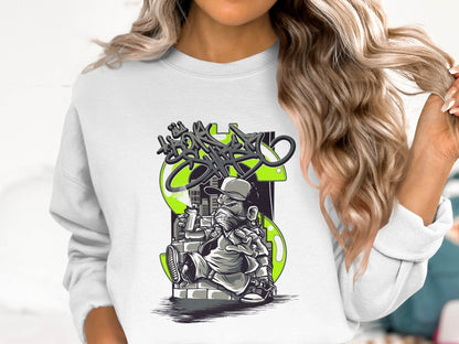 Urban Street Art Graffiti Character Design Printed Sweater - Design & Vybe