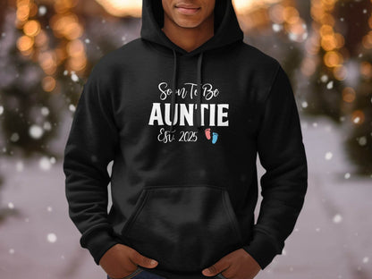 Soon To Be Auntie Est 2025 Design New Auntie Hoodie - Design & Vybe
