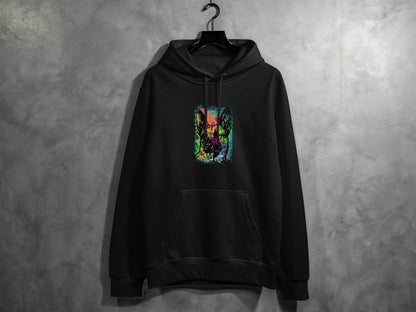 Vibrant German Shepherd Illustration Art Hoodie - Design & Vybe