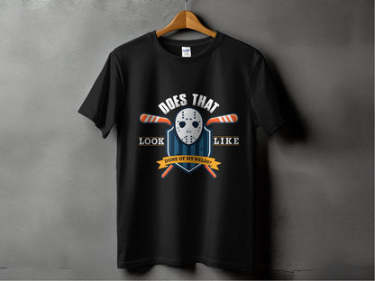 Iconic Mask Hockey Theme Look Alike Graphic T-Shirt - Design & Vybe