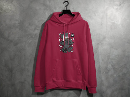 Ninja Cartoon Character with Nunchucks Graphic Hoodie - Design & Vybe