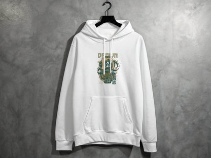 Retro Diving Helmet with DROWN Graphic Cool Hoodie - Design & Vybe