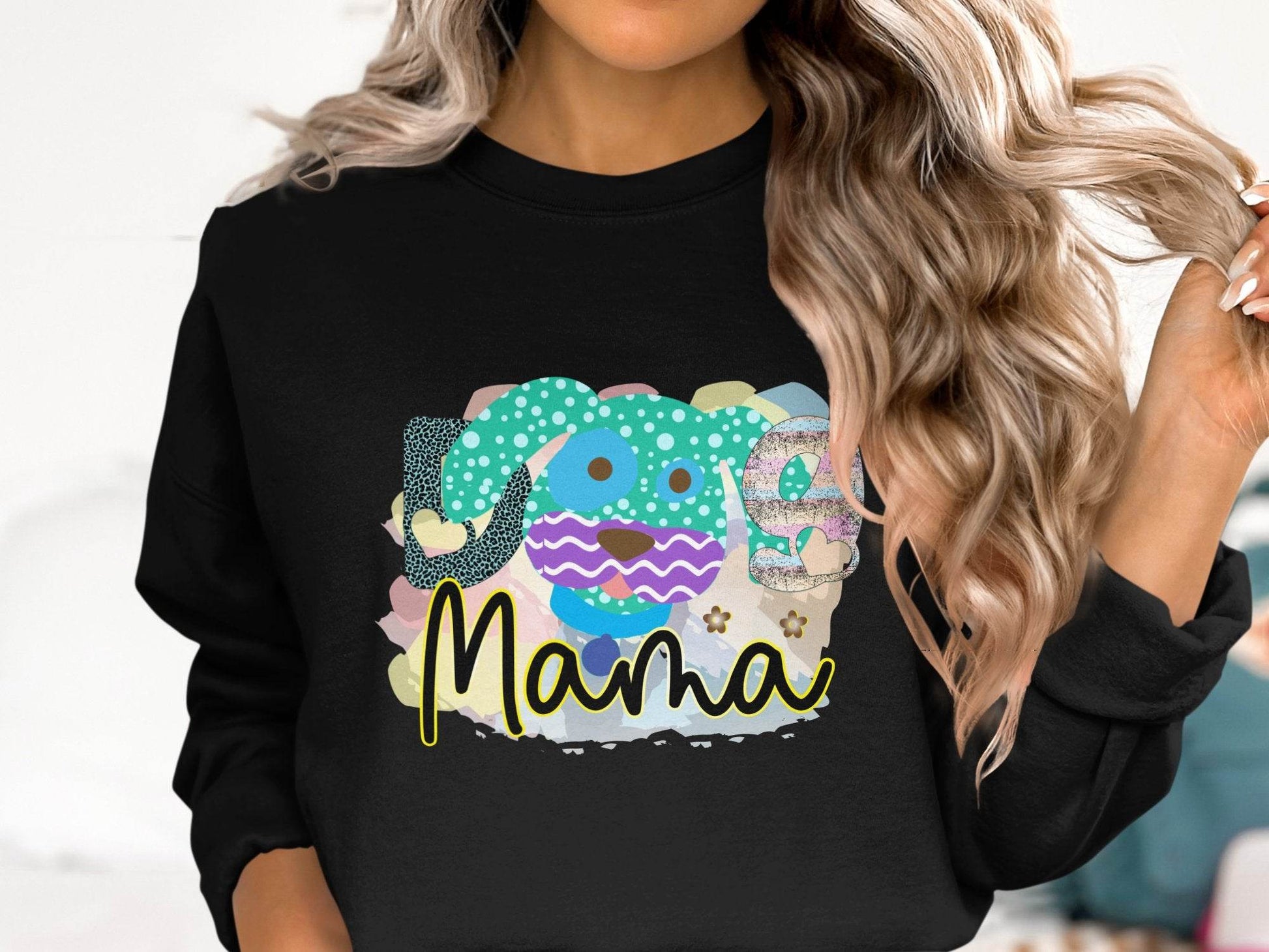 Dog Mama Colorful Graphic Design Great Gift Idea Sweater - Design & Vybe