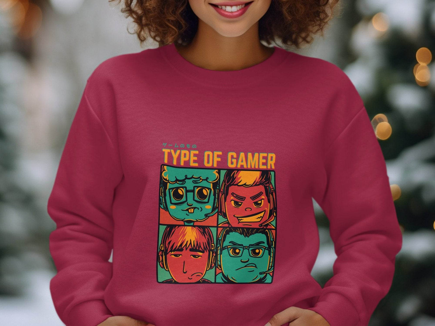 Type Of Gamer Video Gaming Four Styles Illustration Sweater - Design & Vybe