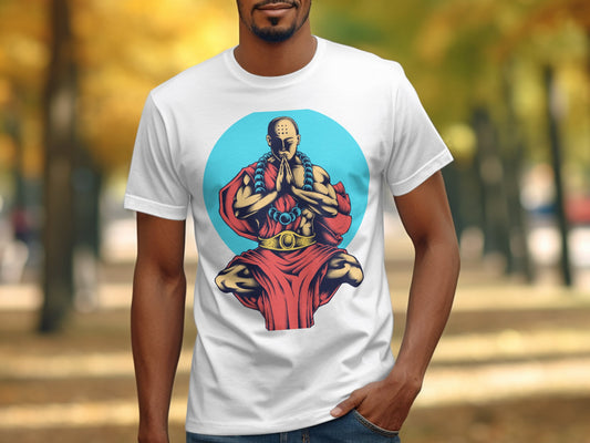 Unique Floating Monk Graphic Printed T-Shirt product