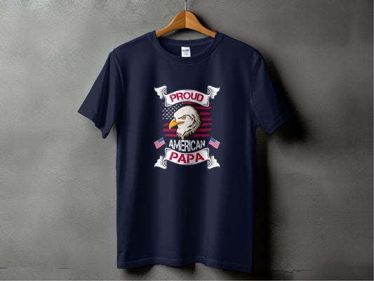 Proud American Papa Graphic Design T-shirt product