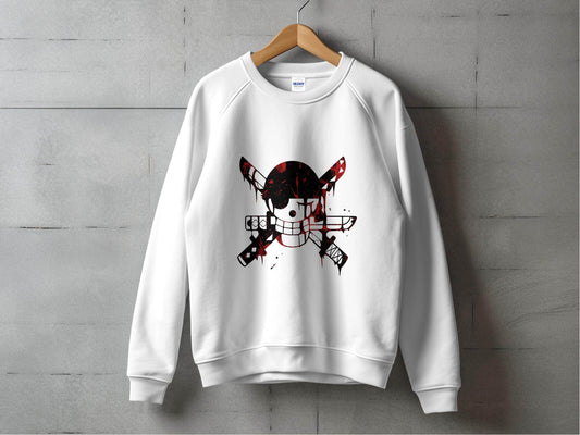 Pirate Symbol with Bloody Swords Skull Artistic Design Sweater - Design & Vybe