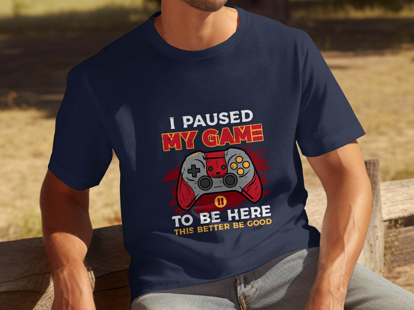 I Paused My Game To Be Here Gaming Controller T-Shirt - Design & Vybe