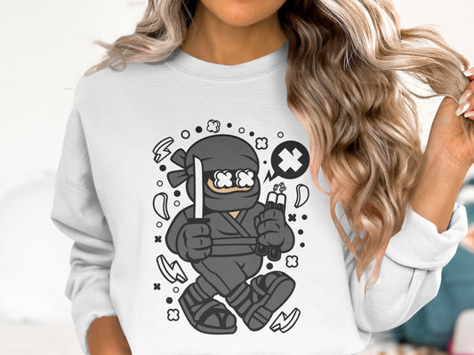 Ninja Character Graphic Printed Sweatshirt product type
