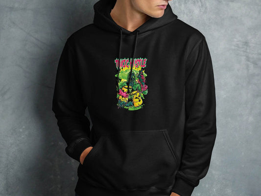 Toxic Hustle Graphic Print Design Hoodie - Design & Vybe