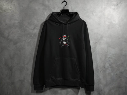 Fierce Martial Arts Panda Printed Hoodie - Design & Vybe