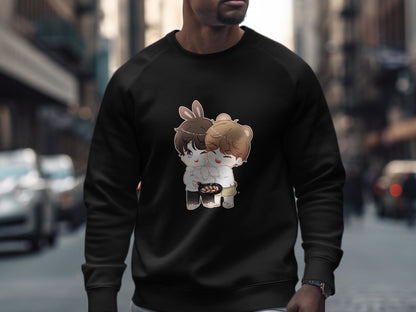 Cute Couple Holding Cookies Anime Sweatshirt product