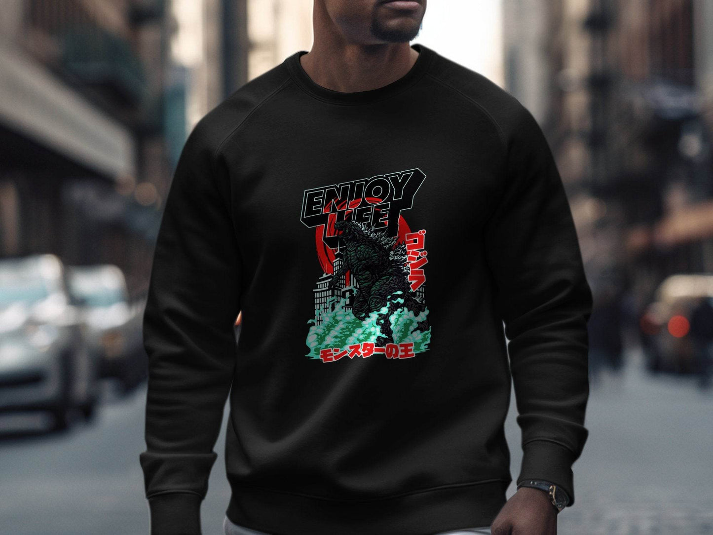 Enjoy Life Godzilla Monster King Of The Monsters Sweater - Design & Vybe