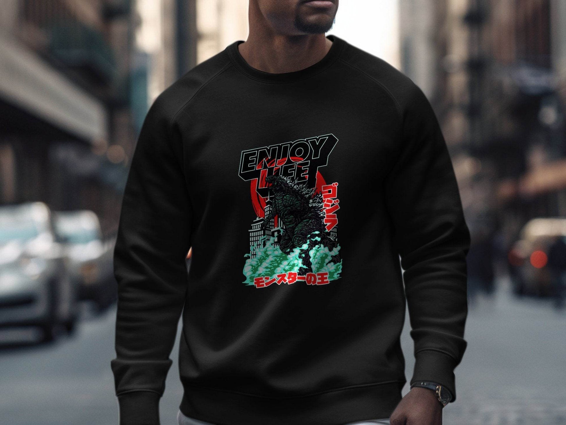 Enjoy Life Godzilla Monster King Of The Monsters Sweater - Design & Vybe