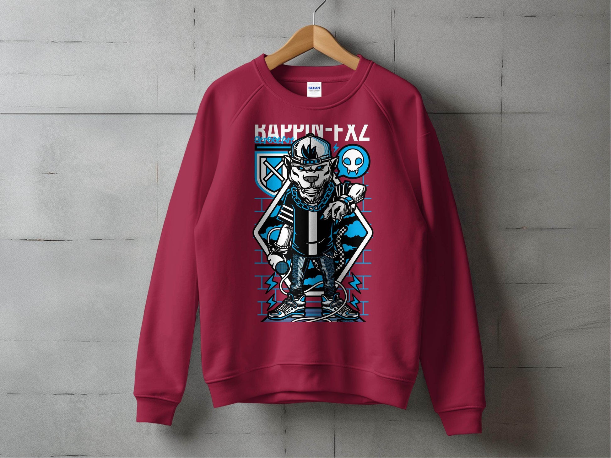 Street Art Urban Panther DJ Design Illustration Sweater - Design & Vybe