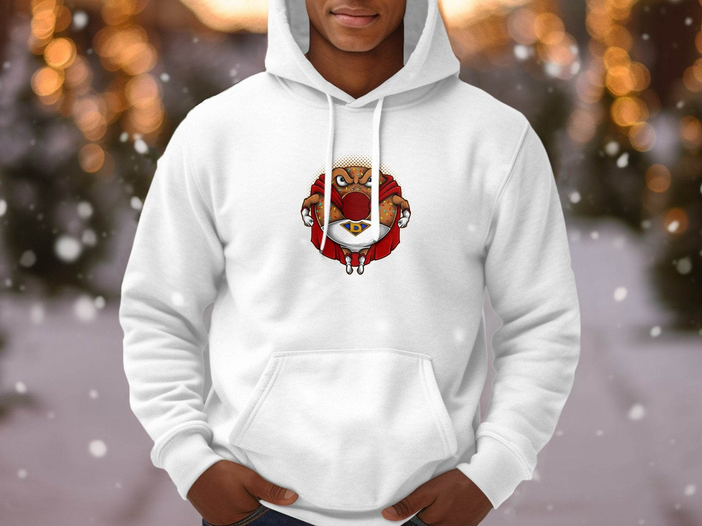 Funny Angry Donut Superhero Graphic Sweater - Design & Vybe