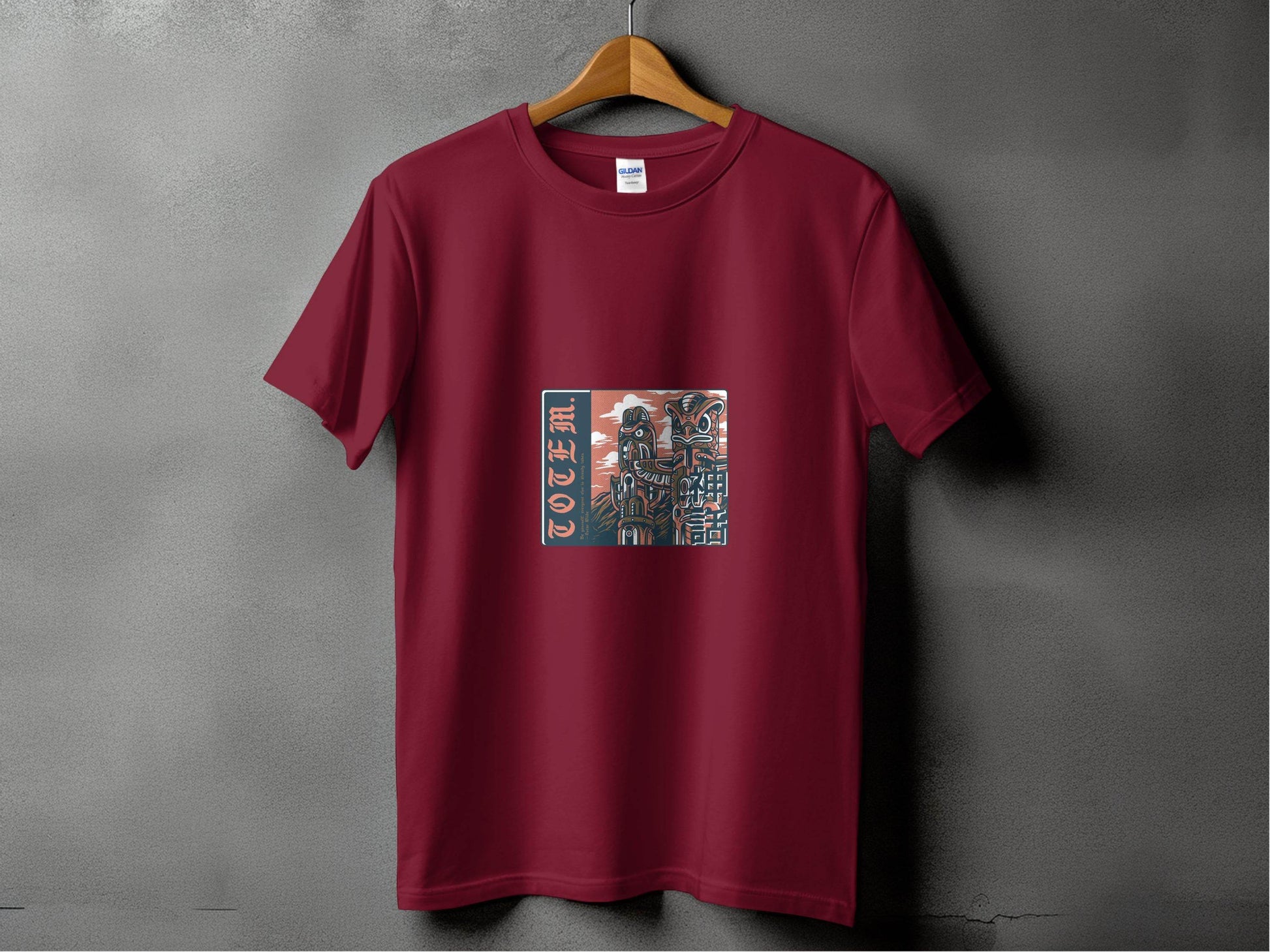 Totem Poles with Quote Be Yourself Oscar Wilde T-Shirt - Design & Vybe