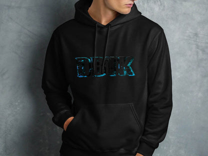 Blue Floral DBCK Letters Artistic Design Hoodie - Design & Vybe