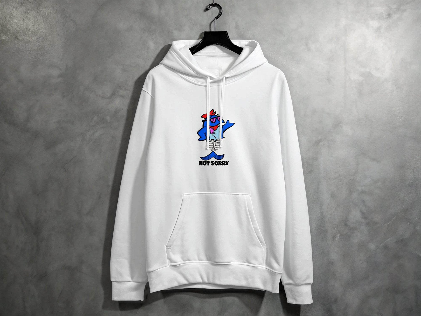 Funny Not Sorry Fish Style Skeleton With Sunglasses Hoodie - Design & Vybe