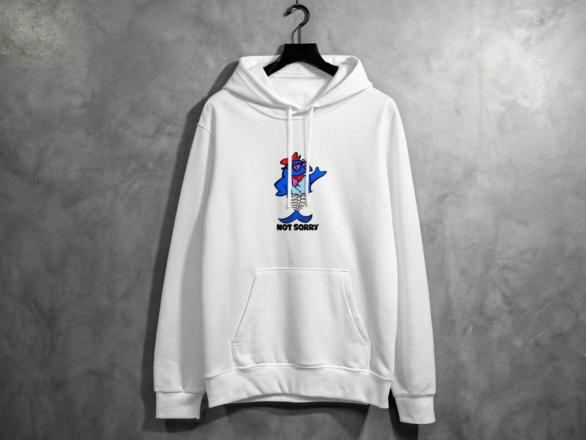 Funny Not Sorry Fish Style Skeleton With Sunglasses Hoodie - Design & Vybe