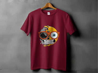 Quirky Twist Smiley Design Graphic T-Shirt - Design & Vybe