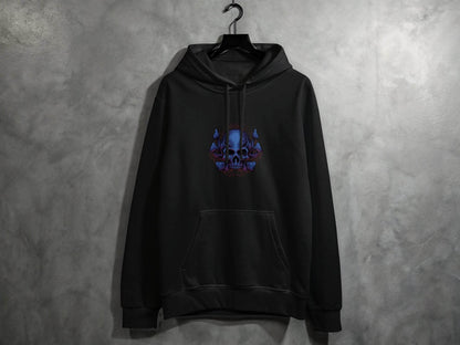 Skull and Mushroom Design Graphic Hoodie - Design & Vybe