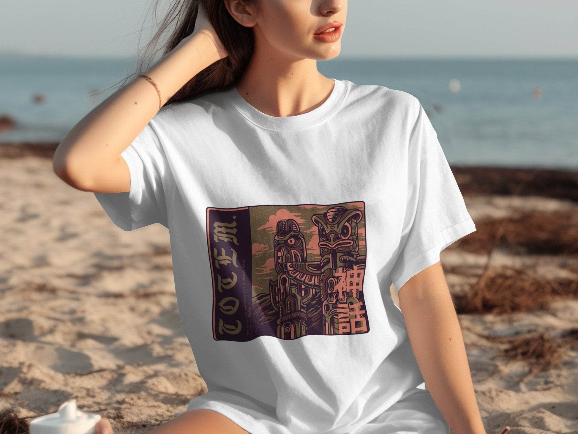 Be Yourself Japanese Totem Poles Graphic Design T-Shirt - Design & Vybe