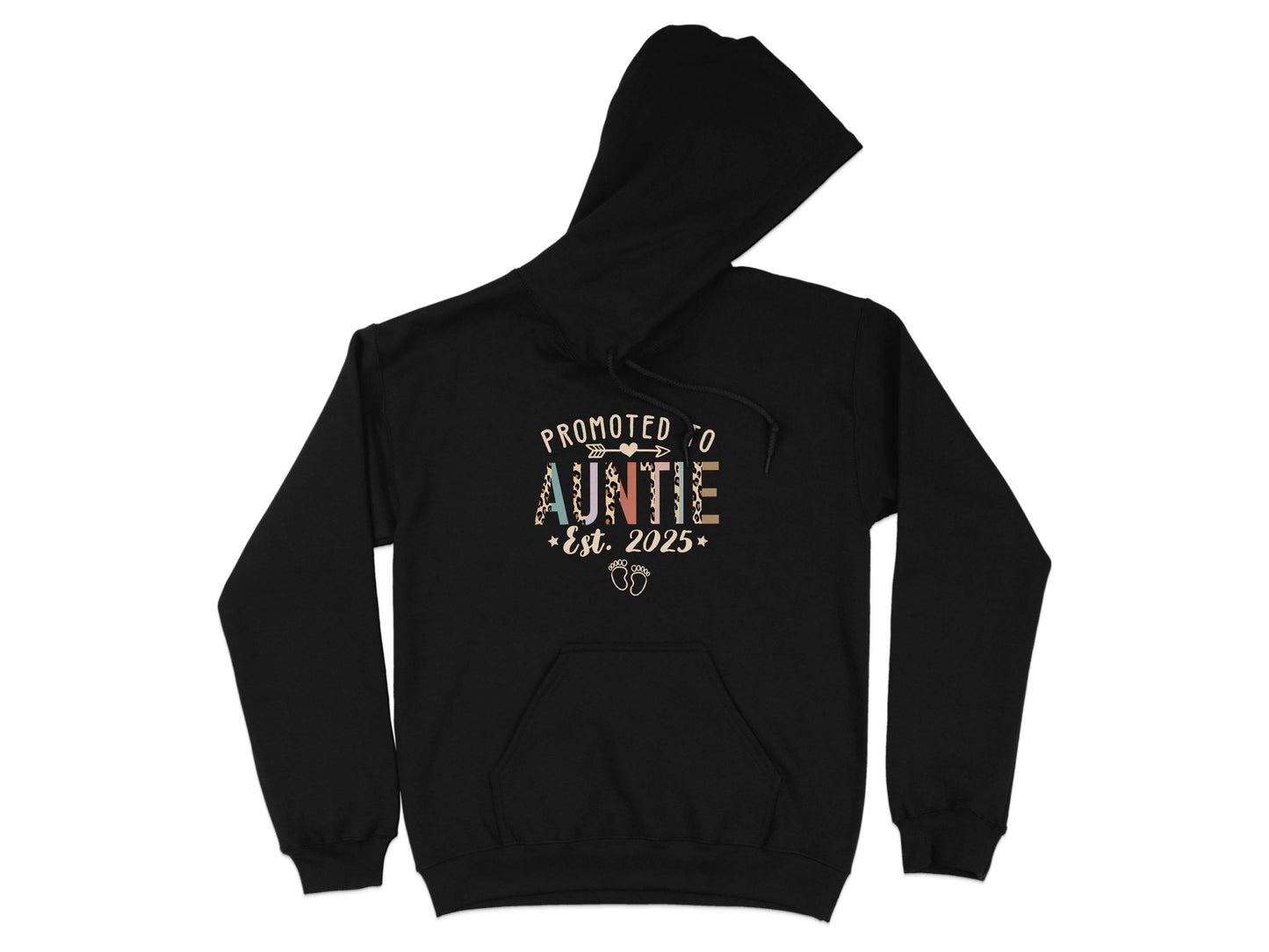 Promoted To Auntie Est 2025 Cute Design Baby Hoodie - Design & Vybe