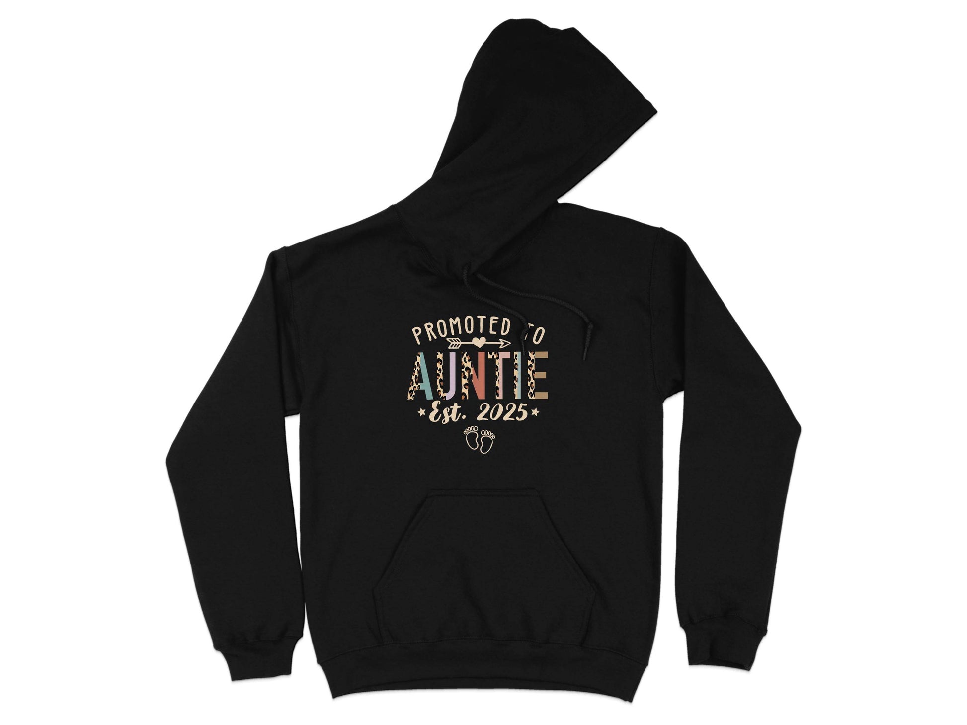 Promoted To Auntie Est 2025 Cute Design Baby Hoodie - Design & Vybe