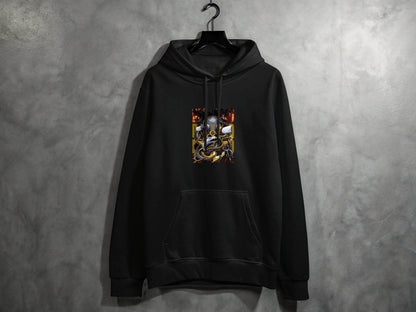 Degraded Design with Shark Anchor Octopus Artwork Hoodie - Design & Vybe