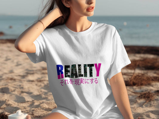 Reality Monster Japanese Phrase Graphic Design T-Shirt - Design & Vybe