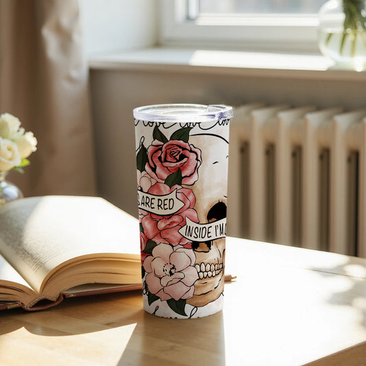 Skull and Roses Design Insulated Tumbler product
