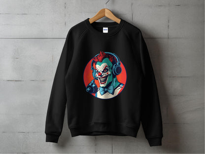 Scary Clown Headphones Crewneck Sweatshirt product type