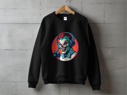 Scary Clown Headphones Crewneck Sweatshirt product type