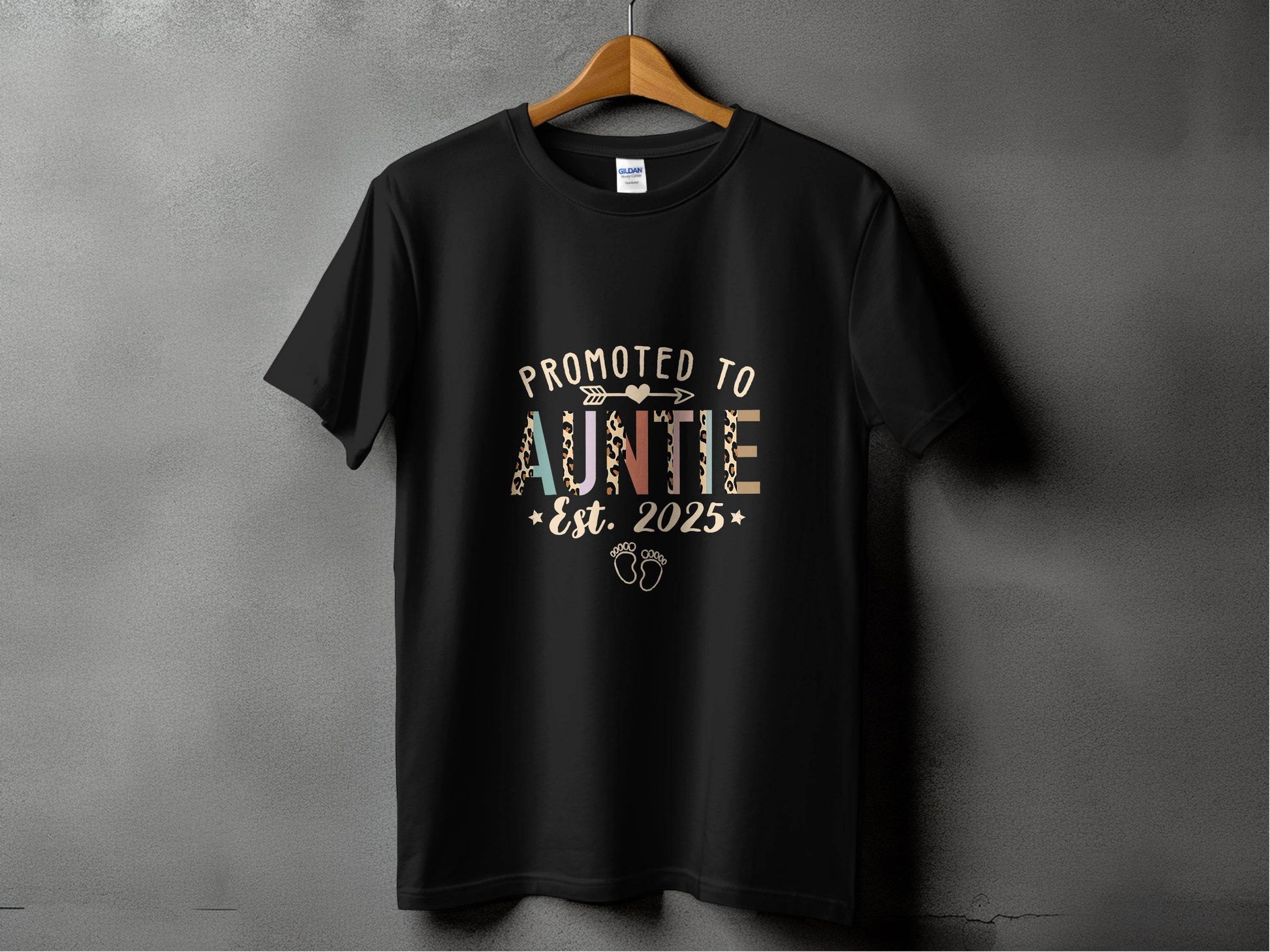Promoted To Auntie Est 2025 Cute Design Baby T-Shirt - Design & Vybe