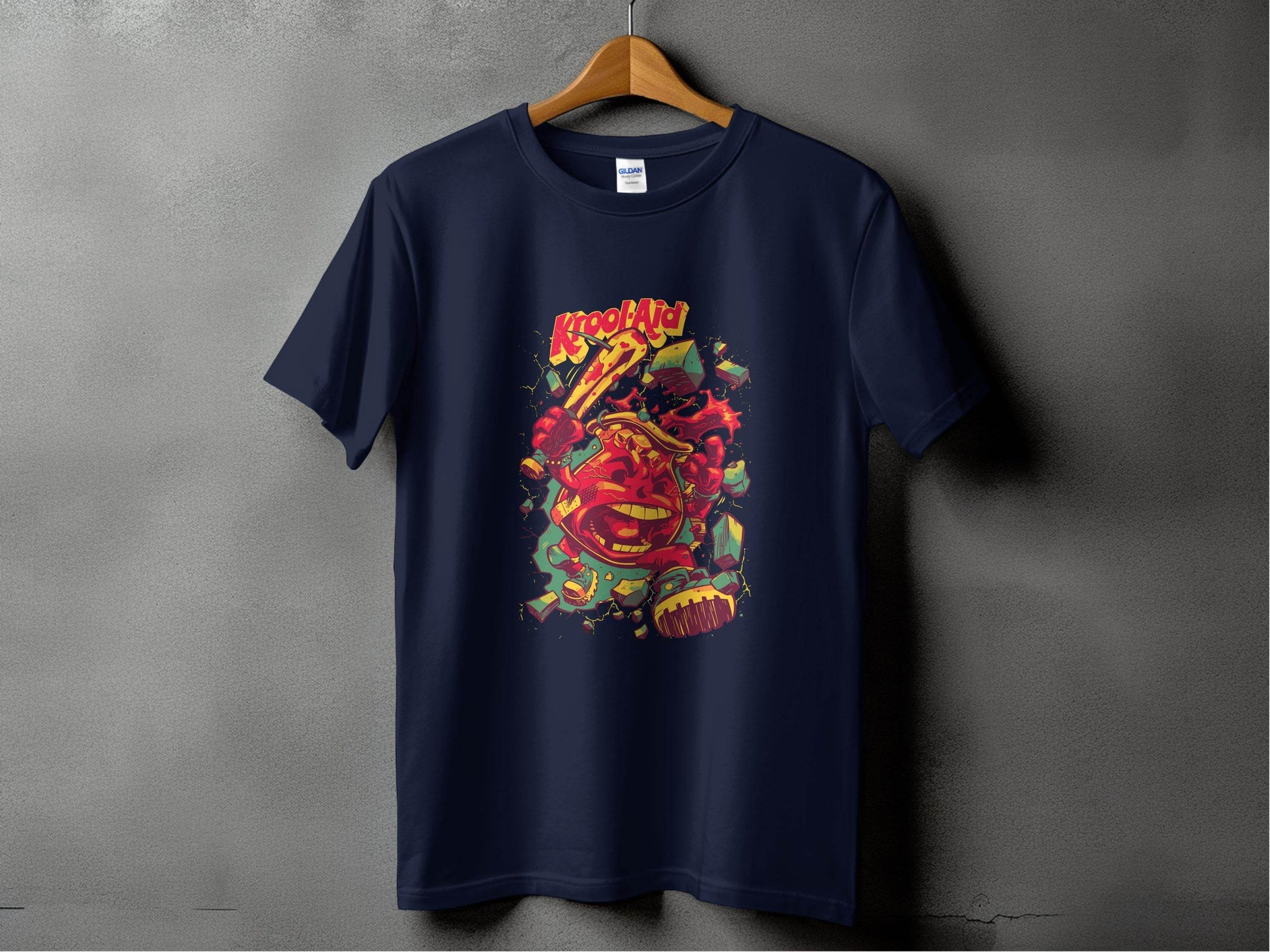 Kool-Aid Man Smashing Through Wall Graphic Design T-Shirt - Design & Vybe