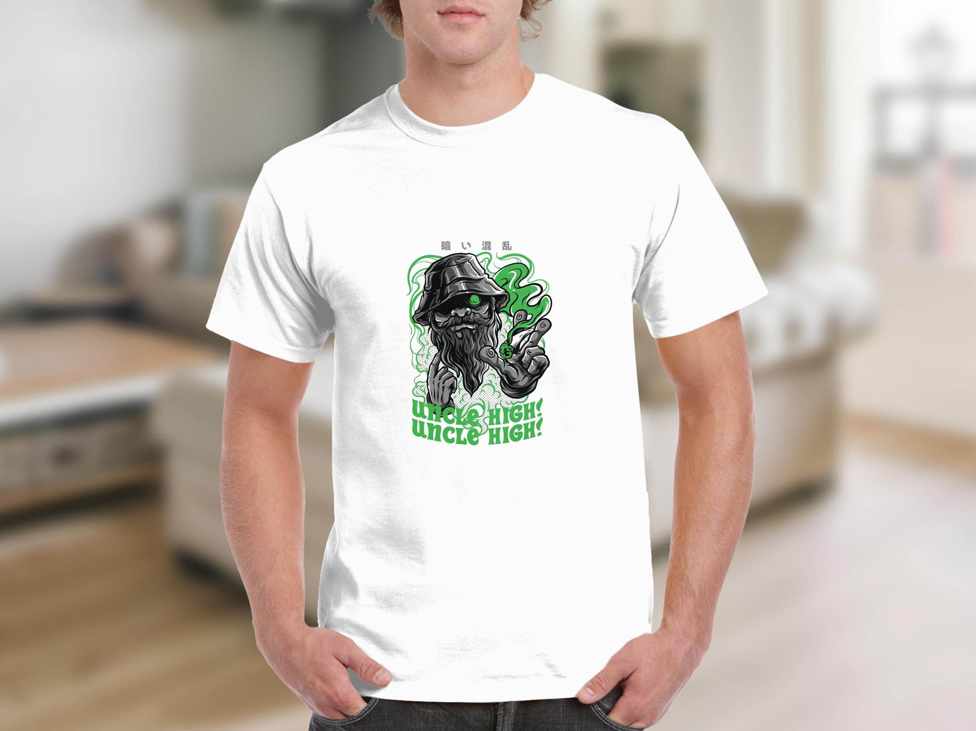 Uncle High Japanese Vector Art T-Shirt - Design & Vybe