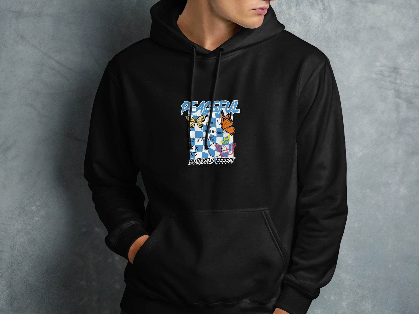 Peaceful Butterfly Effect Design Hoodie - Design & Vybe