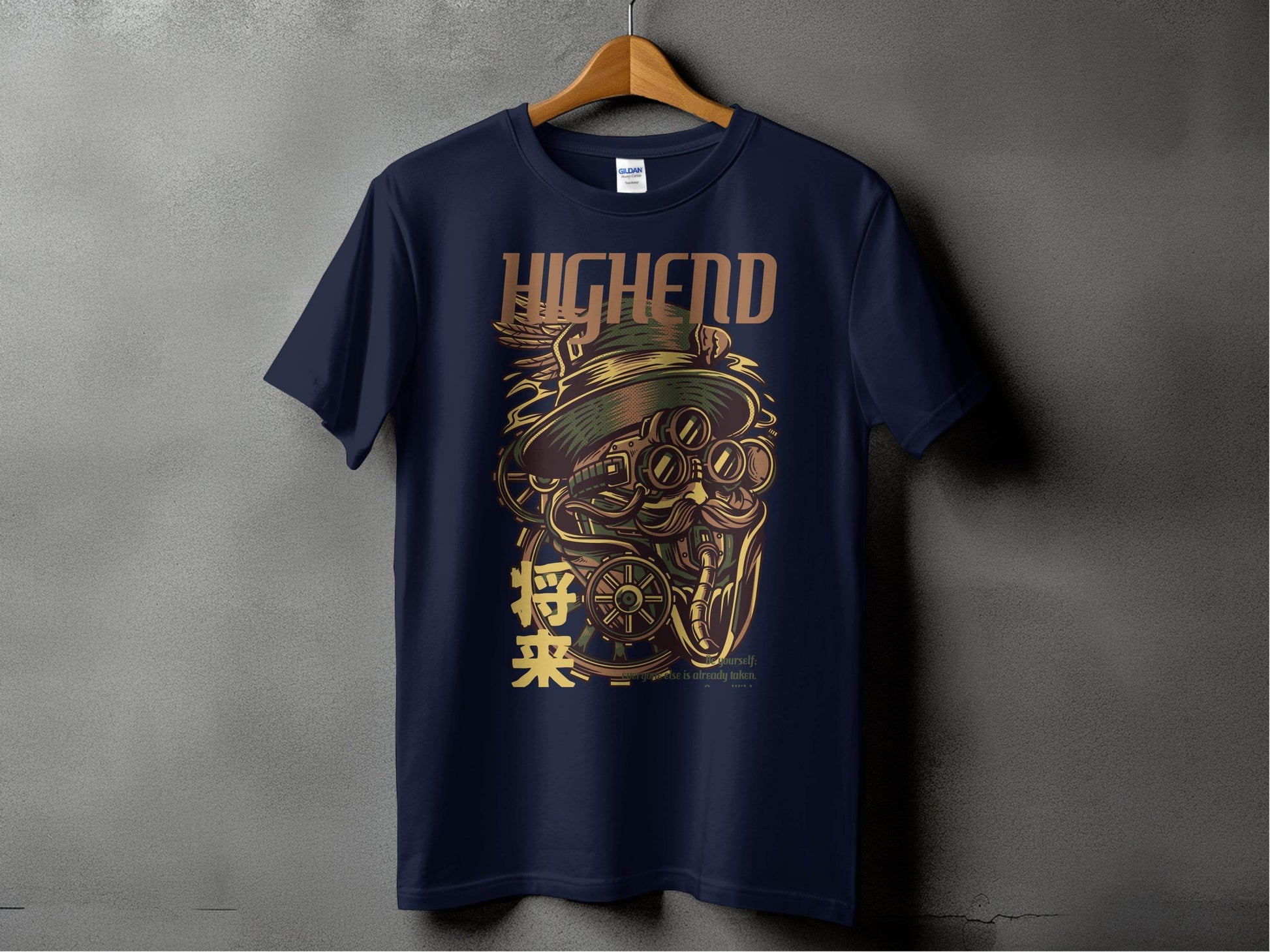 Highend Steampunk Character Illustration Print T-Shirt - Design & Vybe