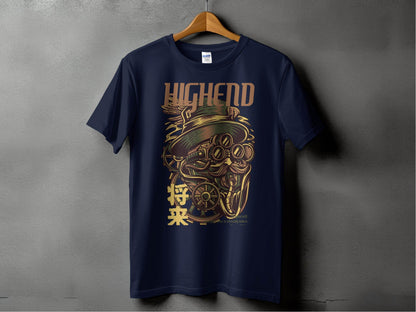 Highend Steampunk Character Illustration Print T-Shirt - Design & Vybe