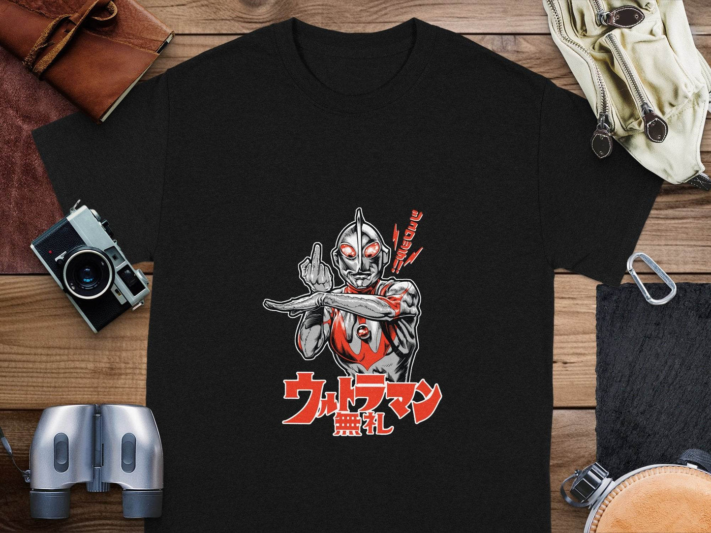 Ultraman Giving Middle Finger Bold Graphic Style T-Shirt - Design & Vybe