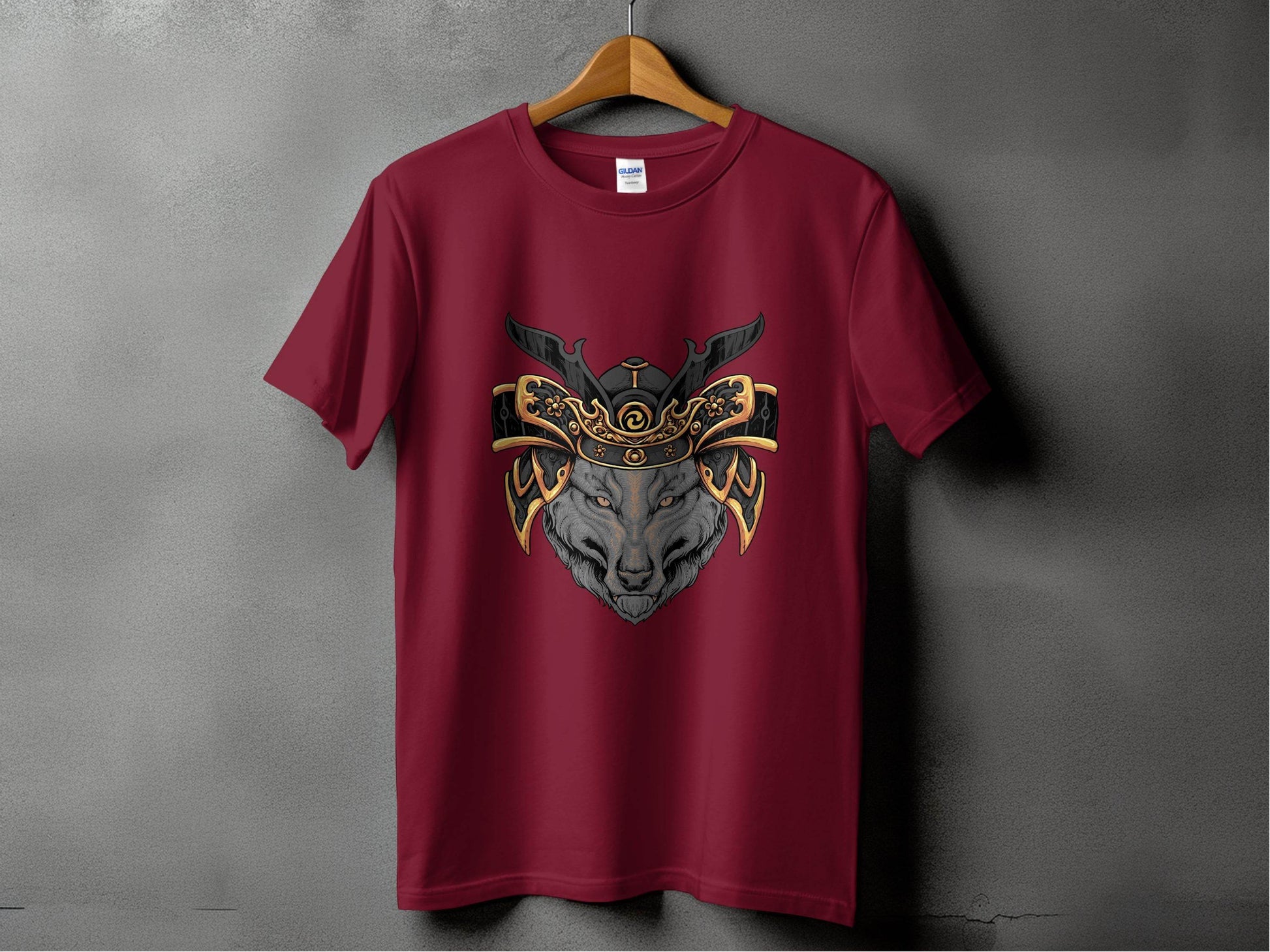 Fierce Wolf Samurai Warrior Graphic T-Shirt - Design & Vybe