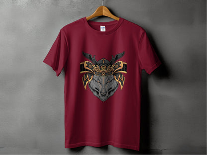 Fierce Wolf Samurai Warrior Graphic T-Shirt - Design & Vybe