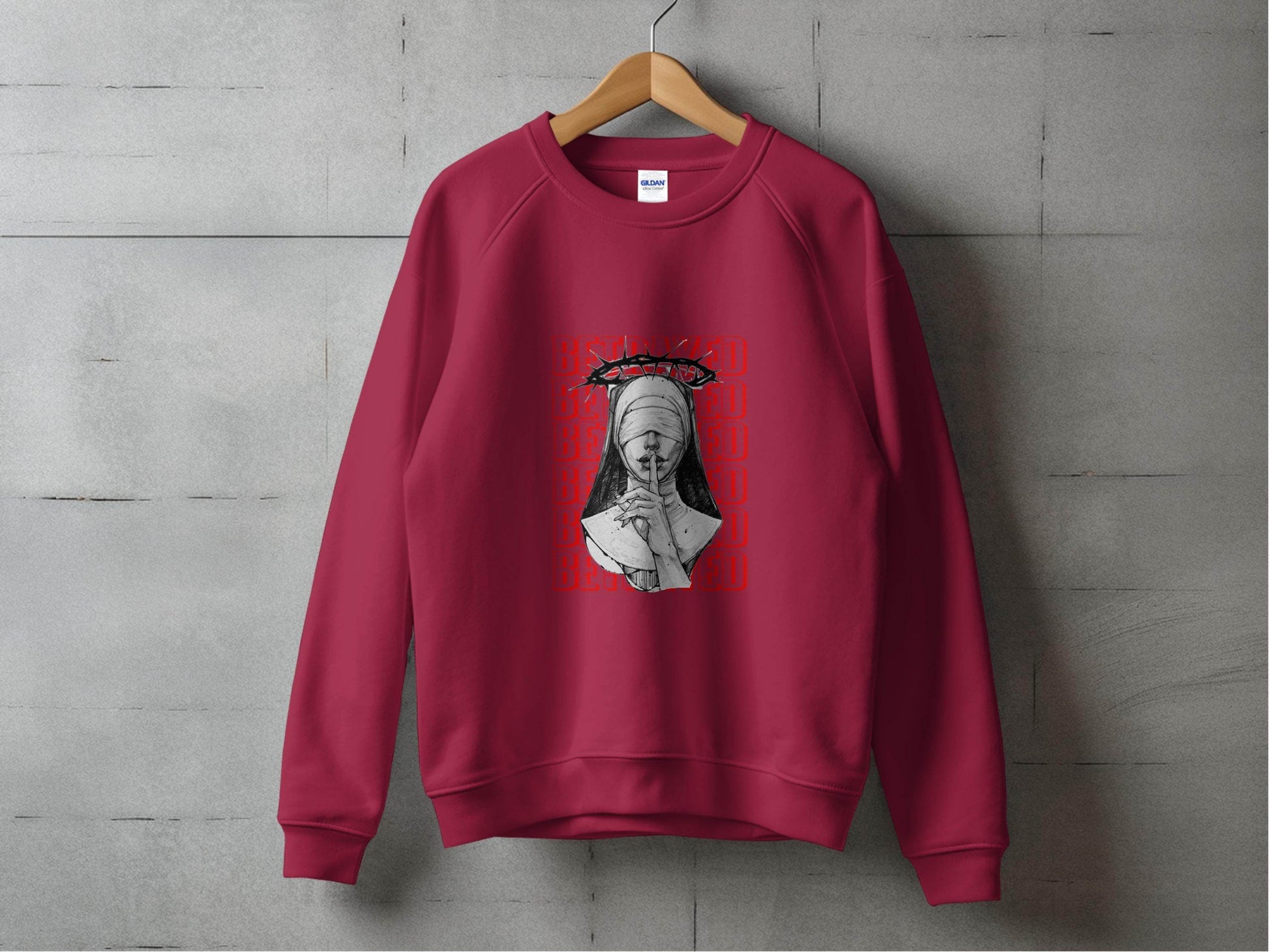 Blind Nun Betrayed Shhh Artistic Expression Design Sweater - Design & Vybe