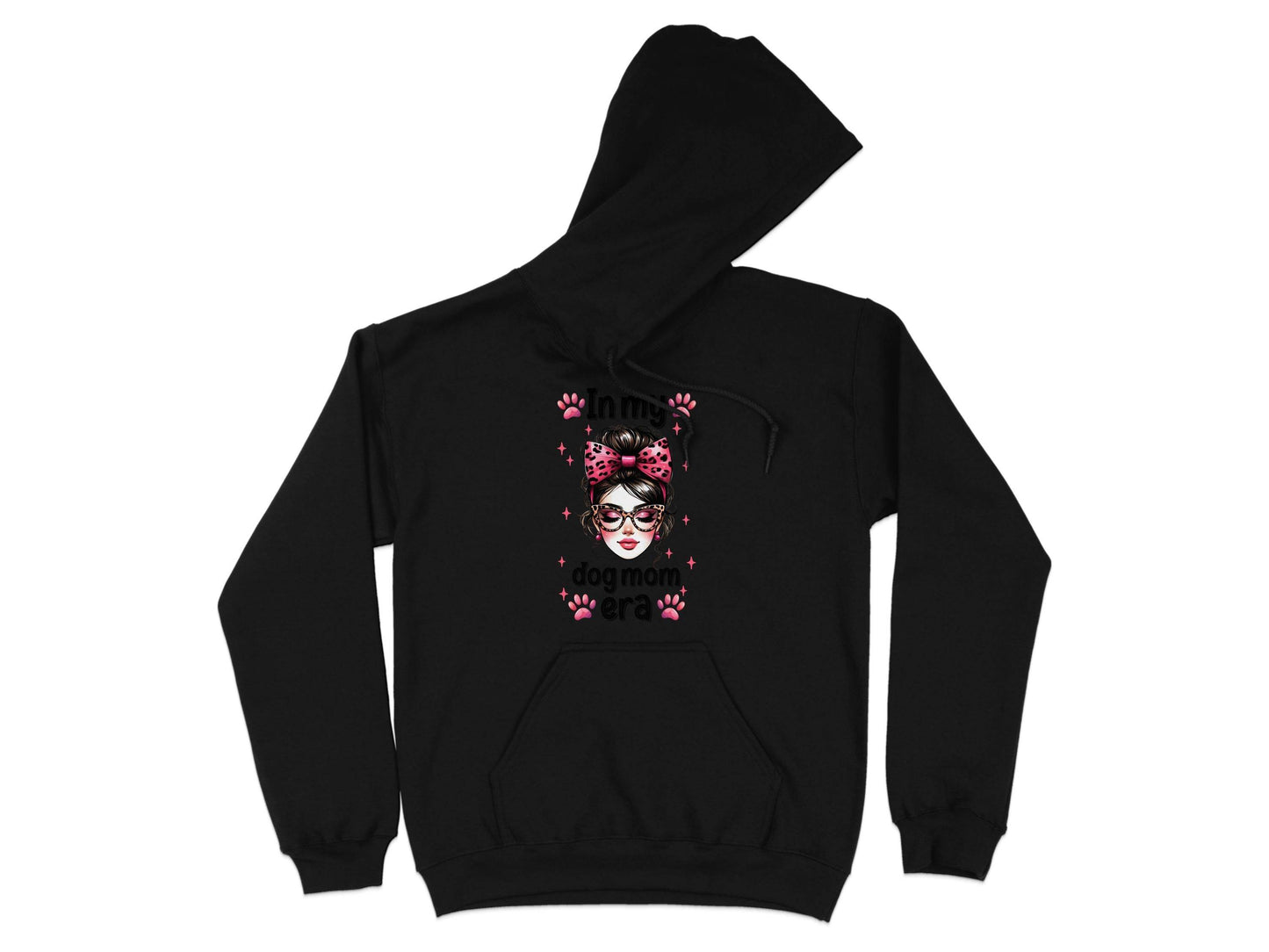 In My Dog Mom Era Stylish Woman Graphic Design Hoodie - Design & Vybe