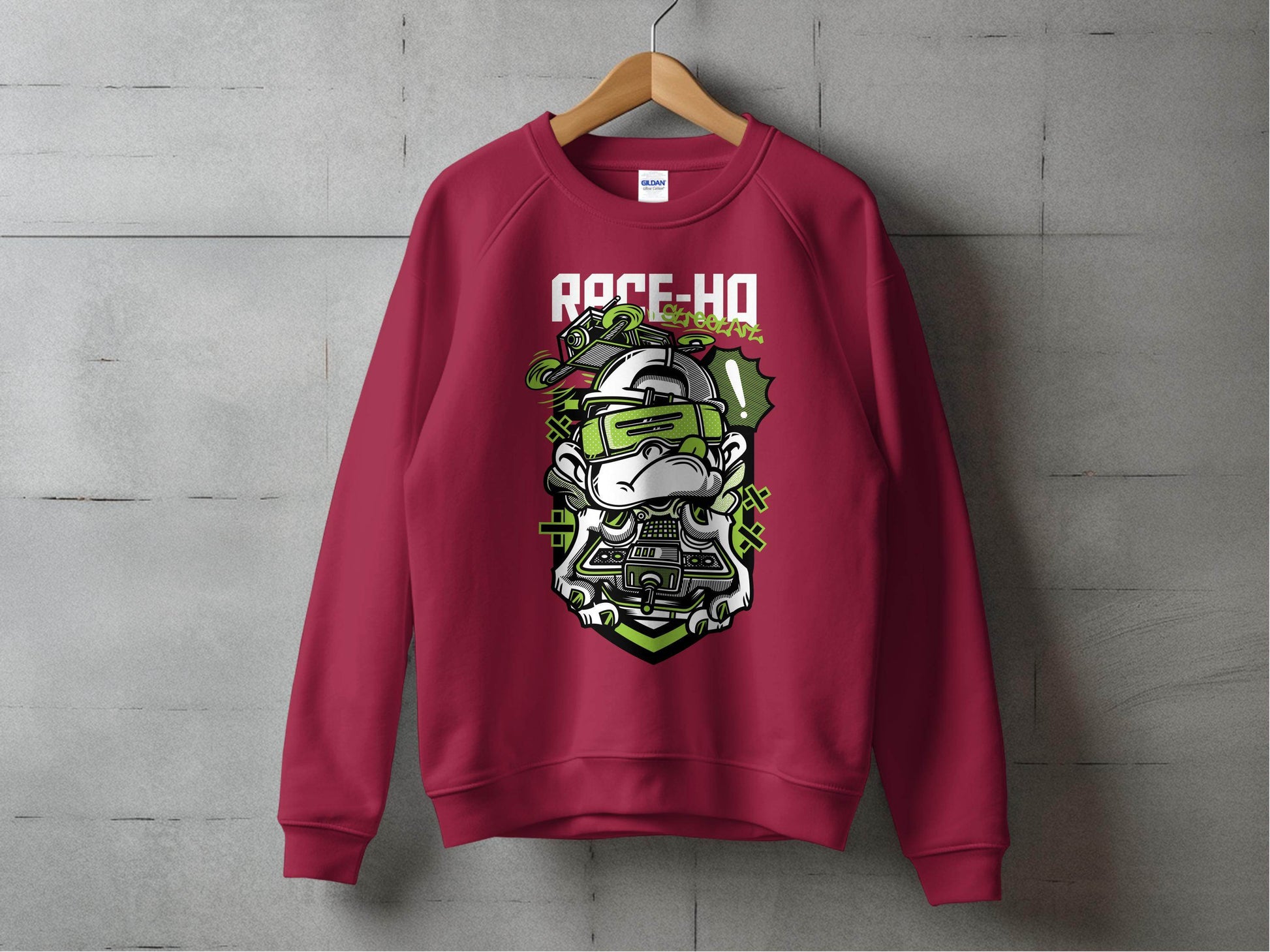 Street Art Monkey with Console Graphics Cool Sweater - Design & Vybe