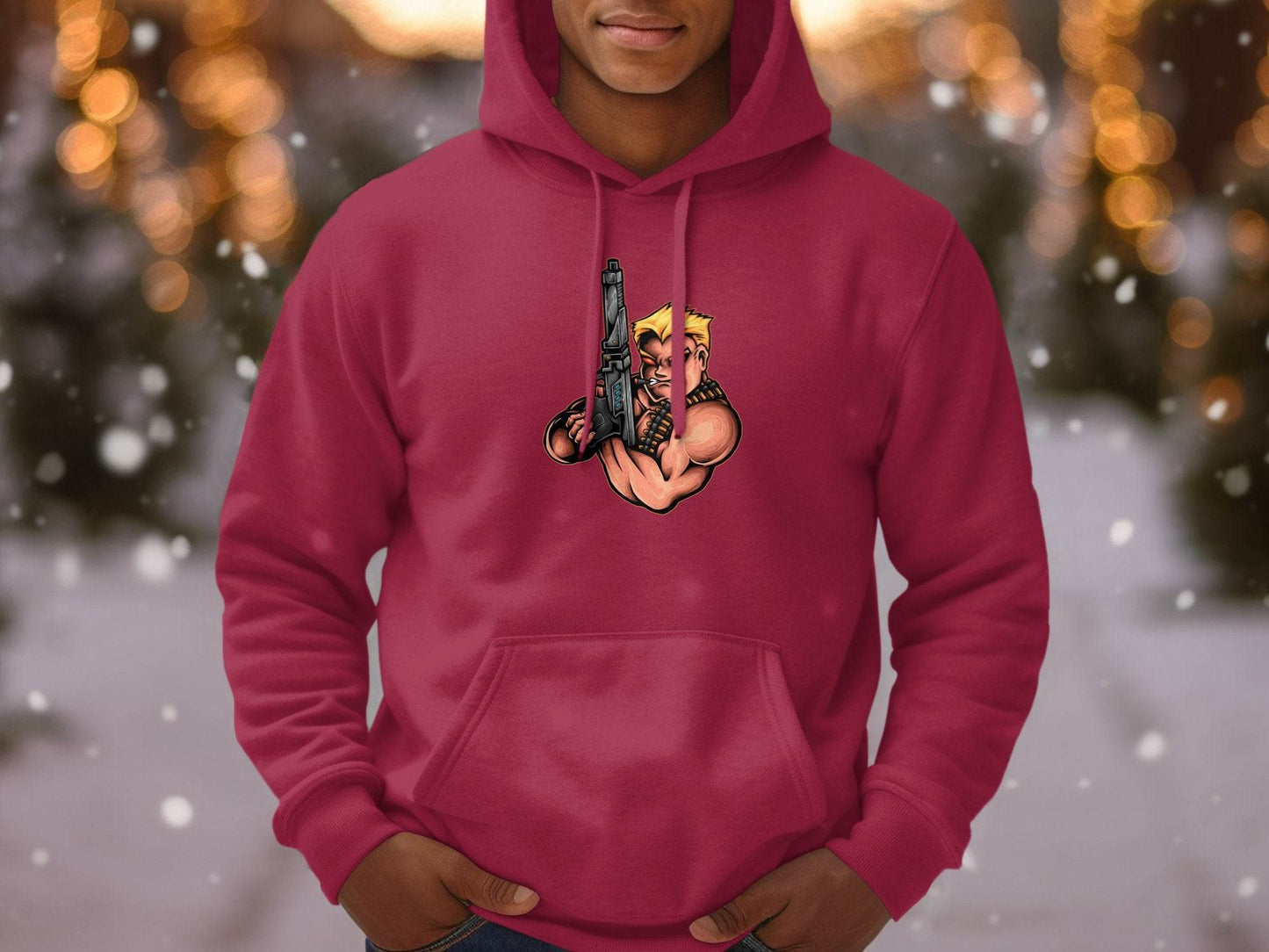 Fierce Cartoon Character with Gun Design Sweater - Design & Vybe